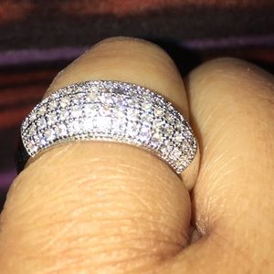 925 Sterling Silver White Sapphire Ring size 9